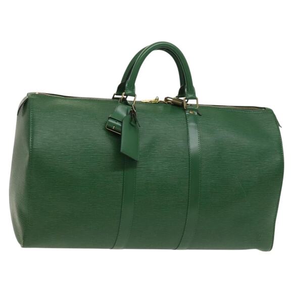 LOUIS VUITTON Epi Keepall 50 Boston Bag Green M42964 - Picture 1 of 16